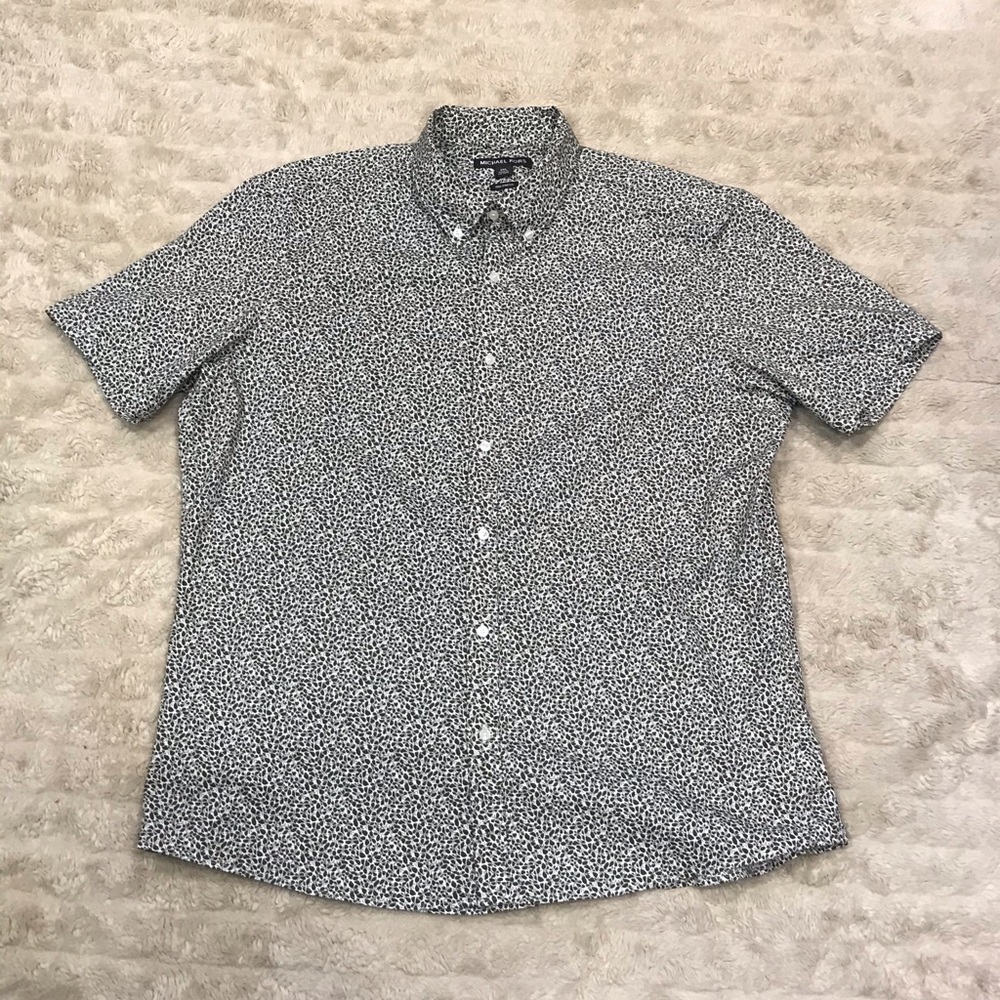 Michael Kors trim stretch button front shirt XXL - Picture 1 of 4